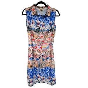 Yumi Floral Blue and Multicolor Dress